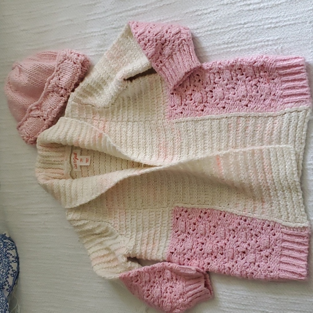 Sweater coat with hat